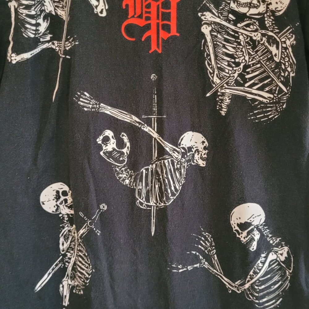 Broken Promises "My Friends Have Become My Demons" Skeleton Graphic Tee - M - Picture 2 of 7